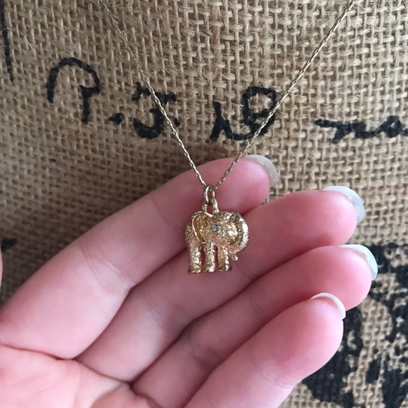 New York & Company Gold Elephant Pendant Necklace - Picture 4 of 4